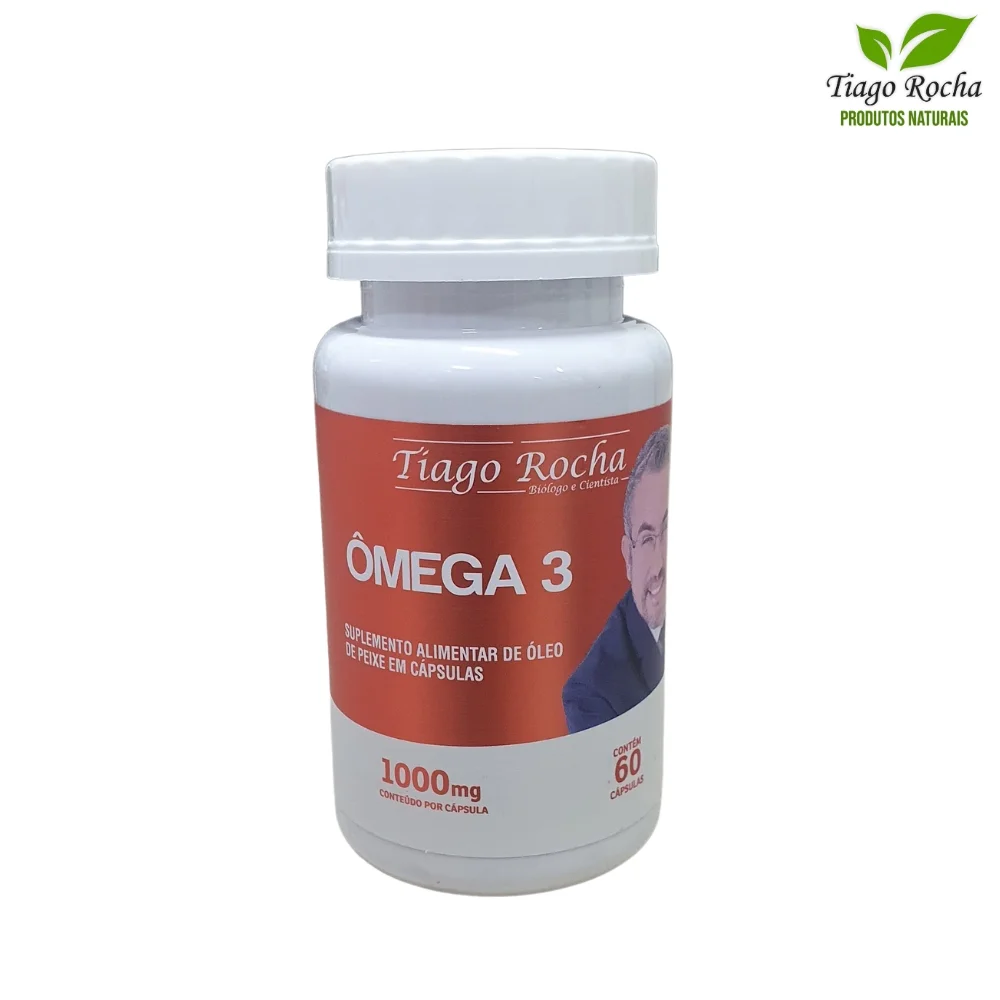 1 ÔMEGA 3 Tiago Rocha DHA 0200mg EPA 0400mg Original águas geladas e profundas 60 Cápsulas 1000 mg