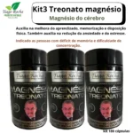 3 potes Magnésio Treonato 1100mg - Imagem 1