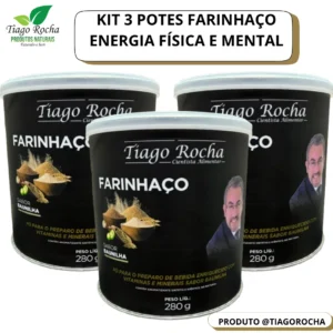 Kit3 Farinhaço Farinha da Felicidade Energia Tirosina/Dopamina840g