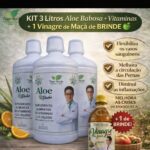 Kit3L Suco Gel Babosa Aloe Vera Tiago Rocha 3Litros de 1L + 1 Vinagre terapêutico maça orgânico Tiago Rocha 530ml de BRINDE - Imagem 1