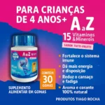 Polivitamínico Vitamina A a Z linha infantil em gomas kids - Imagem 1